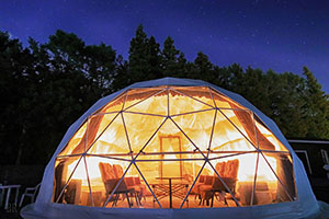 杓子山Mt.Shakushi Gateway Camp 的夜間外觀與滿天星空